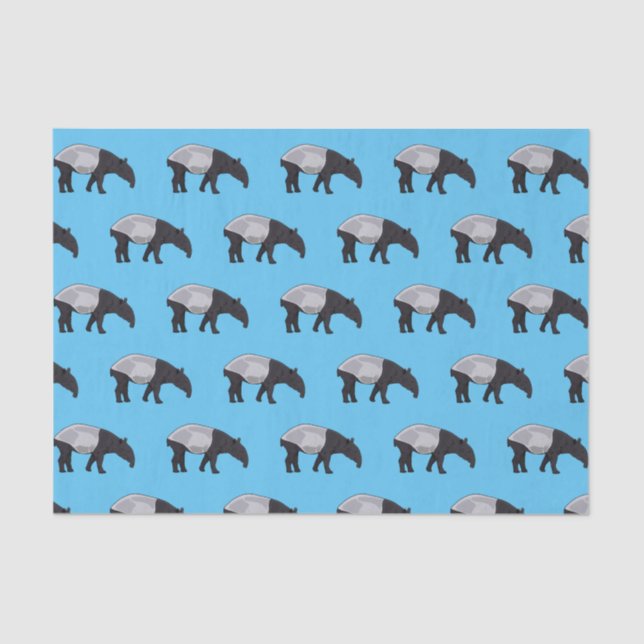 Tapir cartoon illustration tissue paper (Front)