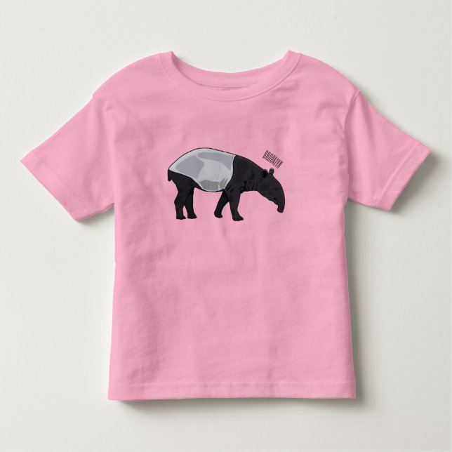 Tapir cartoon illustration toddler T-Shirt (Front)