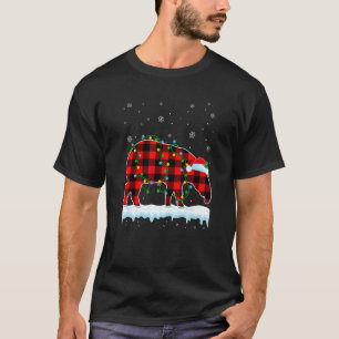 Tapir Christmas Santa Hat Cute Animals Xmas Lights T-Shirt