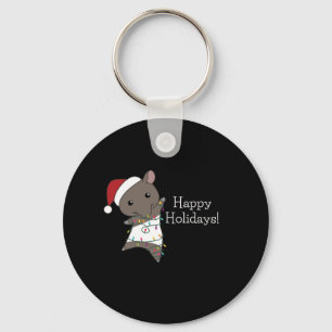 Tapir Christmas Tapire Winter Animals Key Ring