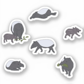 Tapir Family Dinner in Green