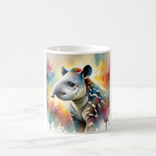 Tapir in Watercolor 080824AREF142 - Watercolor Coffee Mug