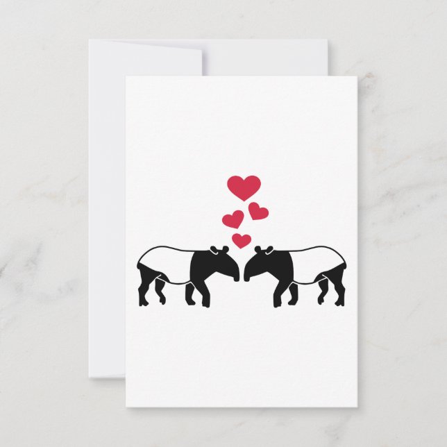 Tapir red hearts love (Front)