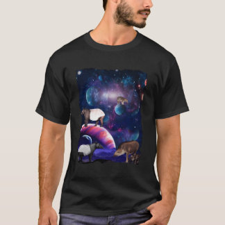 Tapir Universe Galaxy Stars Moon Space Wild Tapirs T-Shirt