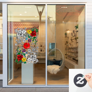 Tapis de fleurs au coquelicot