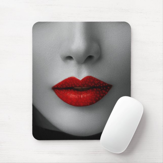 Tapis De Souris Red Lips Mouse Pad (With Mouse)