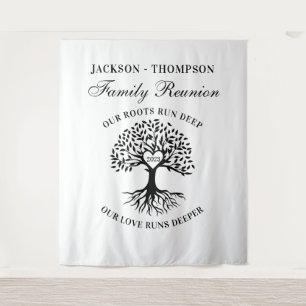 Tapiz Family reunion tree backdrop banner Tapestry