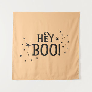 Tapiz Hey Boo! Halloween Backdrop party banner Tapestry