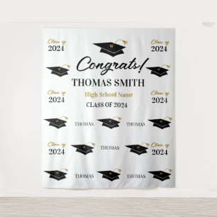 Tapiz Step and repeat Graduation Backdrop banner Tapestry