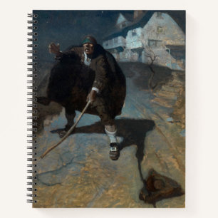 Tapping up and down the road in a frenzy by Wyeth Notebook