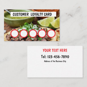 TAQUERIA - CUSTOMER  LOYALTY CARD 