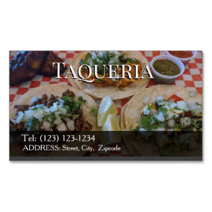 taqueria  editable   business card
