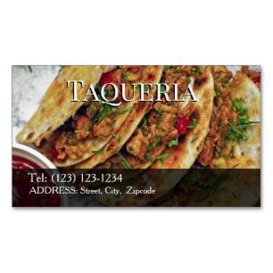 taqueria  editable   business card