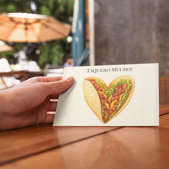 Taquero mucho, taco love postcard (Creator Uploaded)
