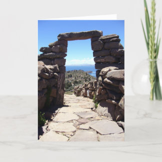 taquile stone arch card