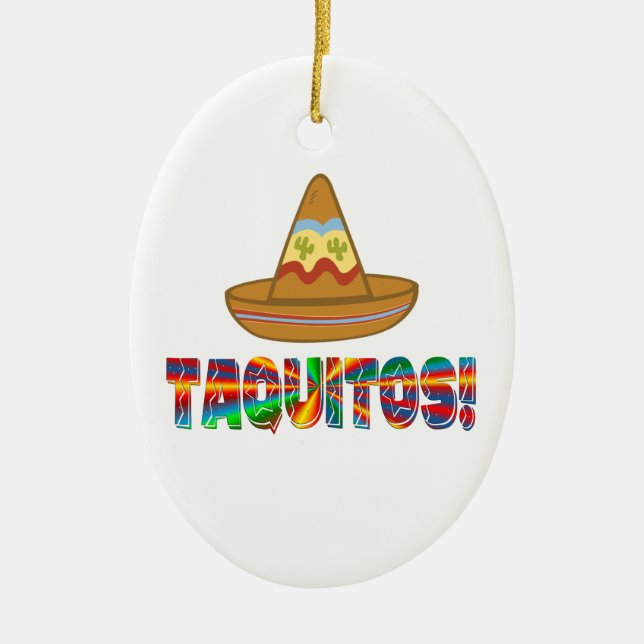 Taquito Love Ceramic Tree Decoration (Front)