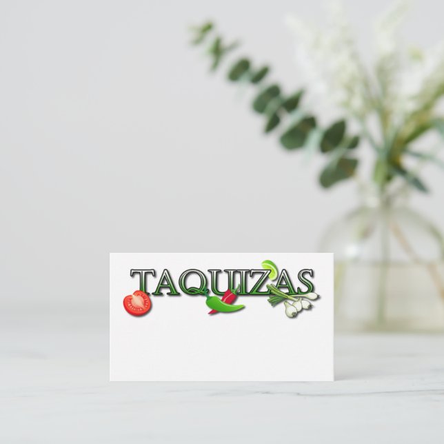 taquizas business card (Standing Front)