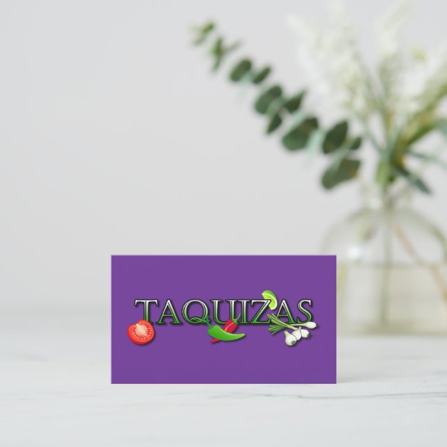 Taquizas Business Card (Standing Front)