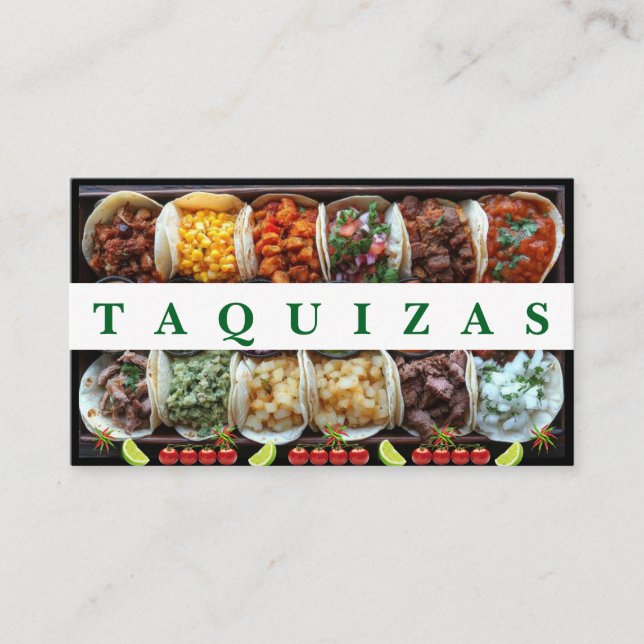 Taquizas. Business Card (Front)