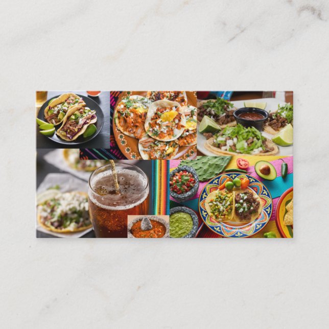 Taquizas Business Cards, Tacos Business Cards (Front)