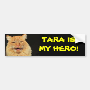 Tara Cat is My Hero Bumper Sticker