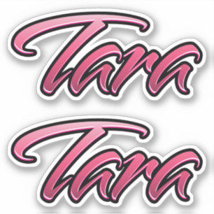 Tara faded pink sticker sticker embroiderset