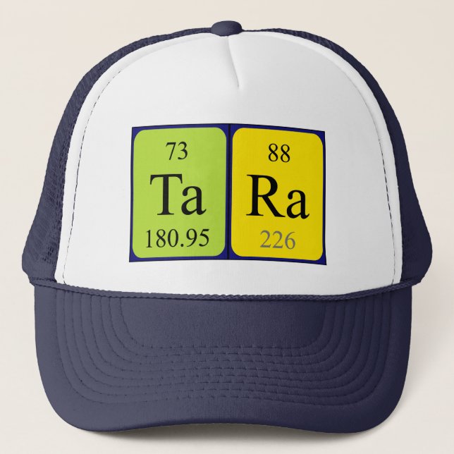 Tara periodic table name hat (Front)