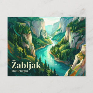 Tara River Canyon Montenegro Postcard