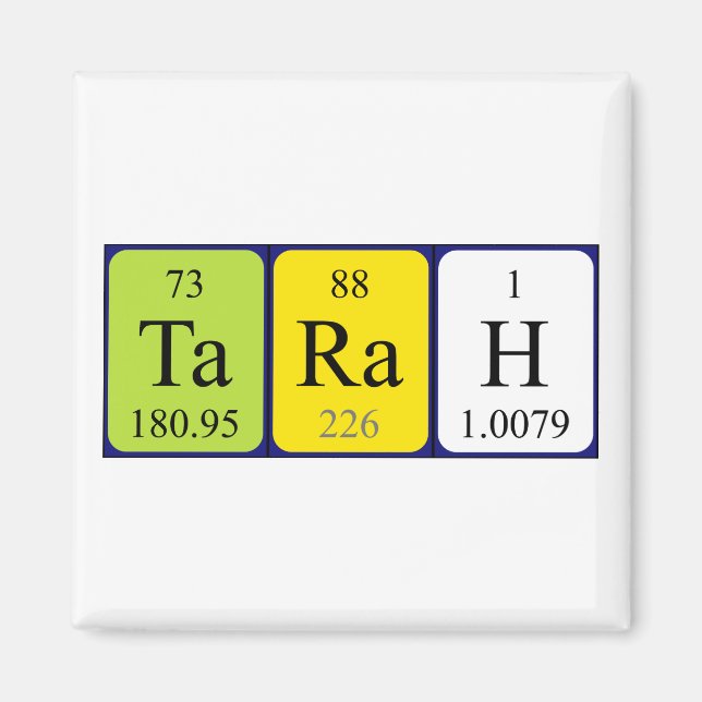 Tarah periodic table name magnet (Front)