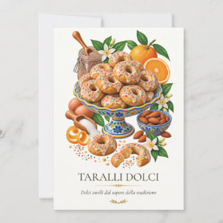 Taralli Dolci – Vintage Italian Dessert Invitation