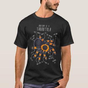 Tarantula Anatomy Cute Pet Mexican Redknee Spider T-Shirt