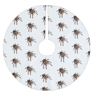 Tarantula cartoon illustration brushed polyester tree skirt