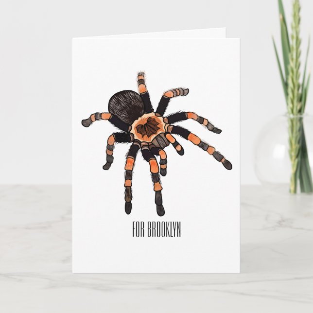 Tarantula cartoon illustration card (Front)