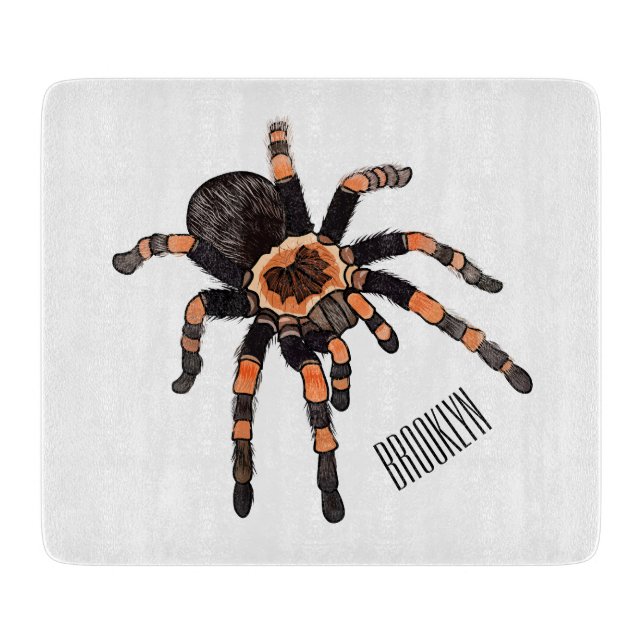 Tarantula cartoon illustration cutting board (Front)