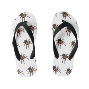 Tarantula cartoon illustration kid's jandals