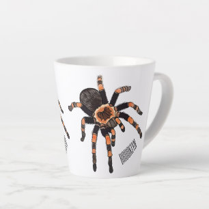 Tarantula cartoon illustration latte mug