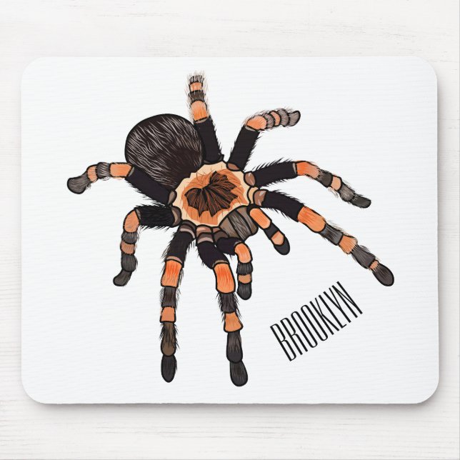 Tarantula cartoon illustration mouse pad (Front)