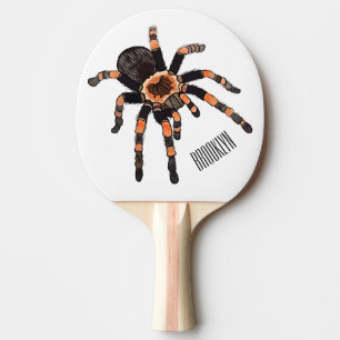 Tarantula cartoon illustration ping pong paddle