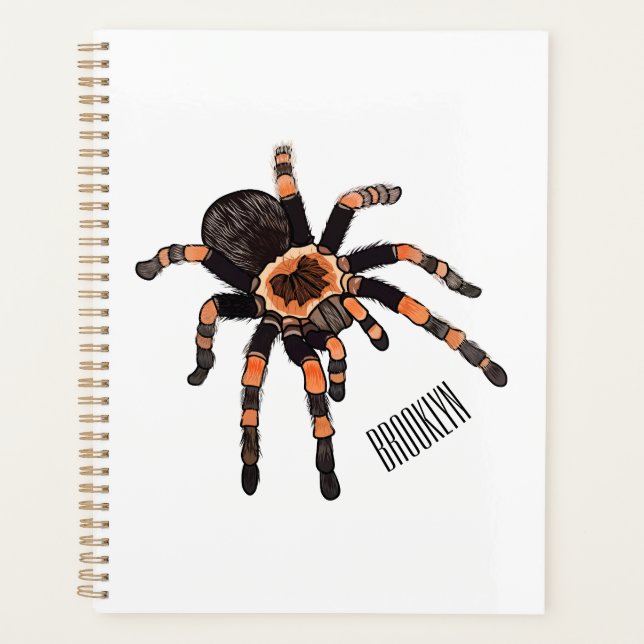 Tarantula cartoon illustration planner (Front)