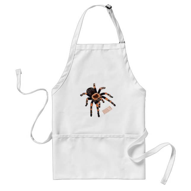 Tarantula cartoon illustration standard apron (Front)