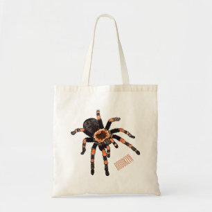 Tarantula cartoon illustration tote bag