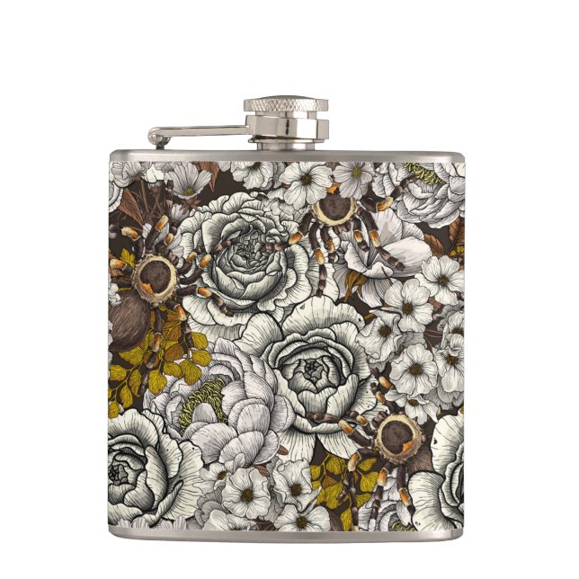 Tarantula garden 2 hip flask (Front)