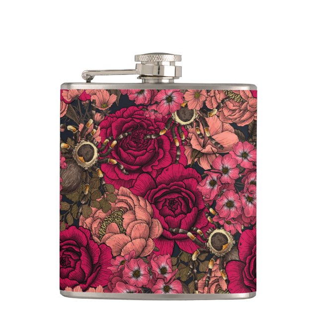 Tarantula garden 4 hip flask (Front)