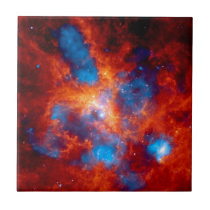 Tarantula Nebula Colourful Infrared Space Photo Tile