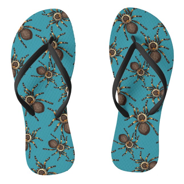Tarantula on blue jandals (Footbed)