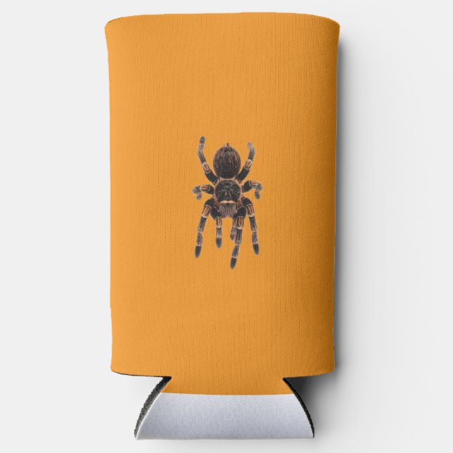 Tarantula orange seltzer can cooler (Front)