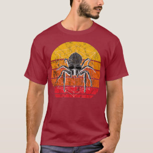 Tarantula Retro Vintage Sunset Spider Web T-Shirt