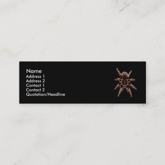 Tarantula Spider Mini Business Card (Front)