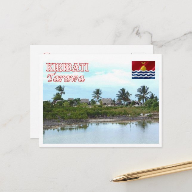 Tarawa - Kiribati - Panorama - Postcard (Front/Back In Situ)