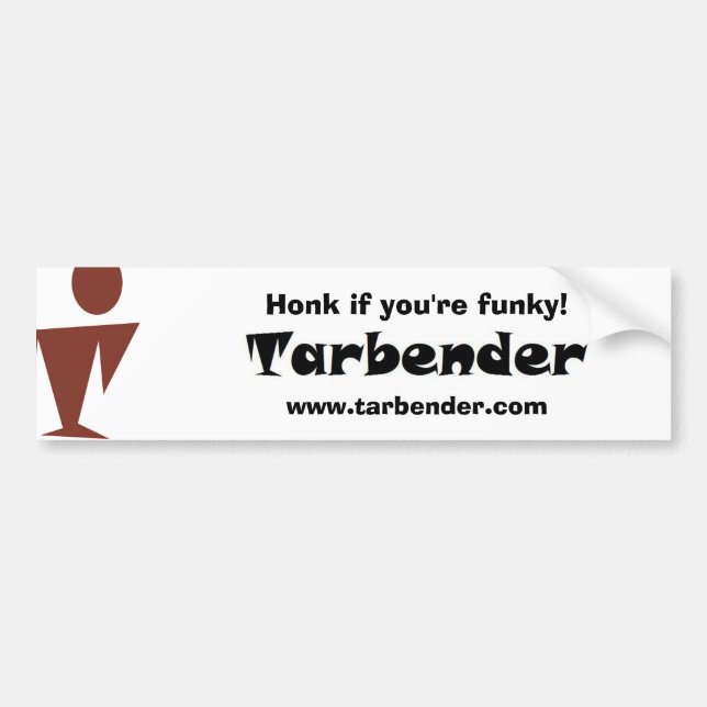 Tarbender - honk if you're funky! bumper sticker (Front)